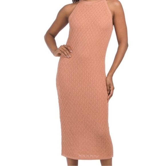 House of Harlow 1960 Knit Bodycon Dress Tan - Picture 2 of 4